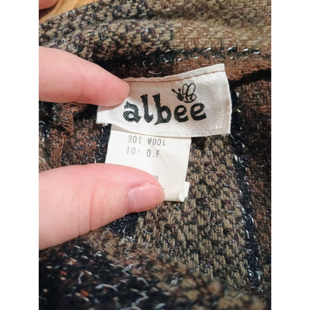 VTG Albee Skirt Womens 11/12 Wool Poly Blend Plaid  Modest Style - Not Lined - Picture 2 of 7